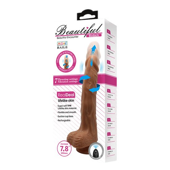 Vibrador con Testiculos Beautiful Encounter con Control Remoto