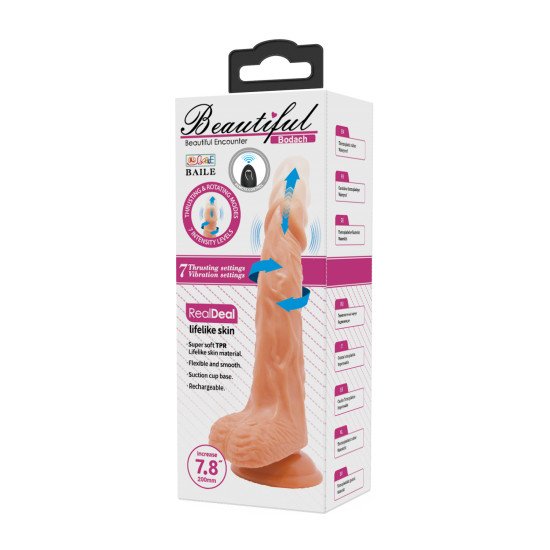 Vibrador con Testiculos Beautiful Encounter con Control Remoto