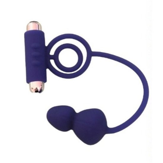 Anillo Doble de Silicona con Plug Anal