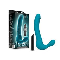 Arnés Doble Penetración Temptasia - Luna - Strapless Silicone Dildo - Teal