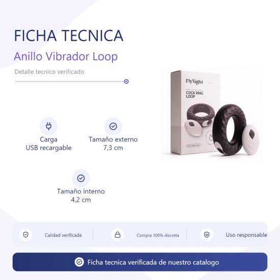 Anillo Vibrador Loop Negro