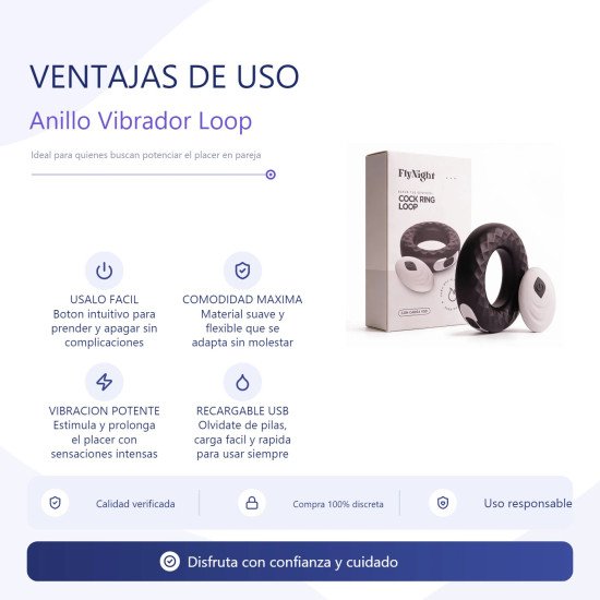 Anillo Vibrador Loop Negro