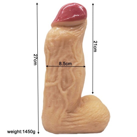 Consolador Gigante Mannal Extra Size 27 x 8,5 cm.