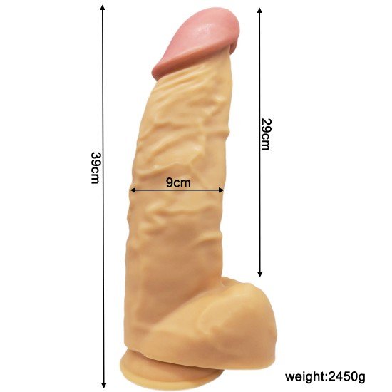 Consolador Gigante Monster Extra Size 39 x 9 cm.