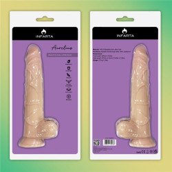 Consolador Gigante Realístico Aurelius Dual Pellizcable Vertebrado 32 x 5.5 cm.