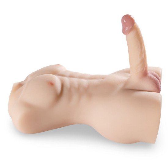 Torso Realistico con Consolador y Vibrador Rudeboy