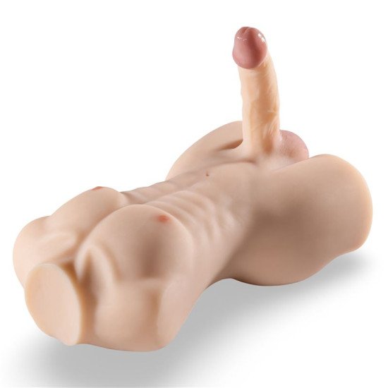 Torso Realistico con Consolador y Vibrador Rudeboy