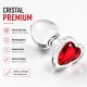 Plug Anal Vidrio Glass Rosso Cuore Small