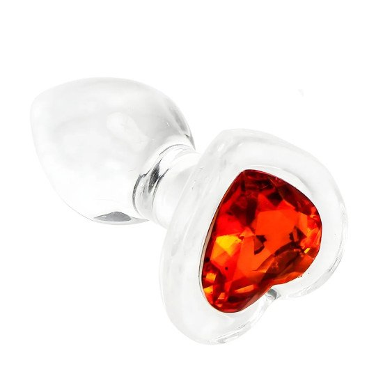Plug Anal Vidrio Glass Rosso Cuore Small