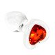 Plug Anal Vidrio Glass Rosso Cuore Small