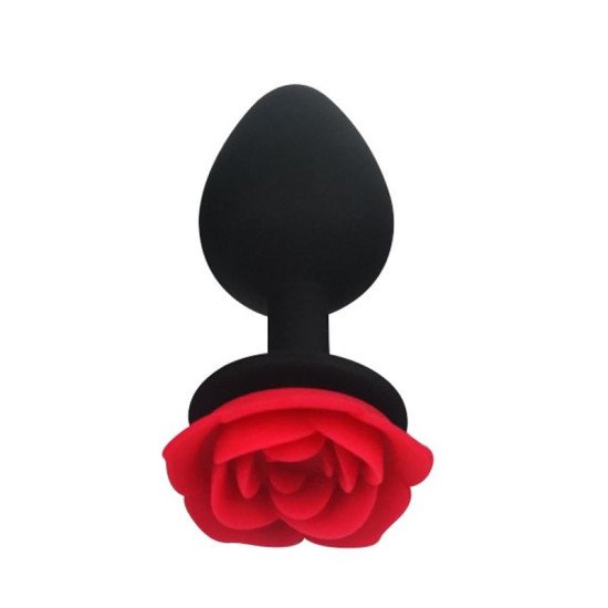 Plug Anal Flower Silicone Medium Red