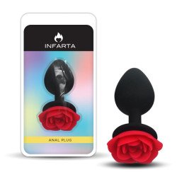 Plug Anal Flower Silicone Medium Red