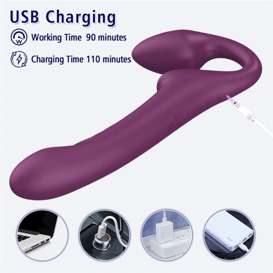 Arnés Doble Penetración de Silicona Strap-On Qylon