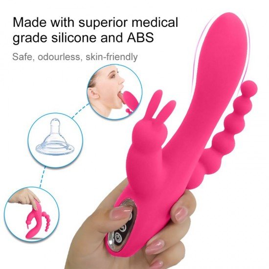 Vibrador Rabbit de Silicona Recargable Trifleur