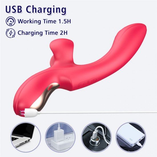 Vibrador Punto G Recargable con Flapping Tickler Douce Tap