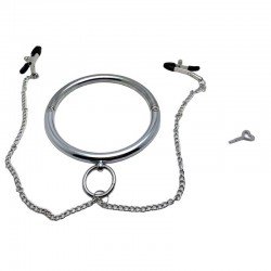 Collar De Metal Con Pinzas Pezoneras