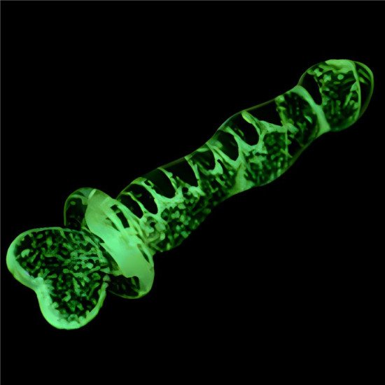 Consolador de Vidrio Templado Glass Dildo Glow In The Dark Phantom Heart