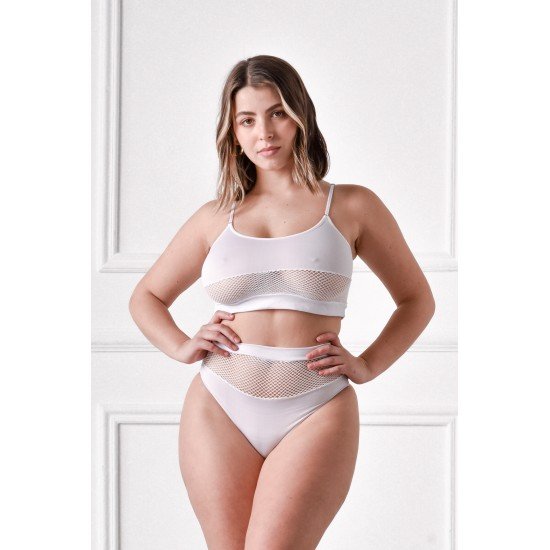 Conjunto de Top y Culotte con Cintura de Red