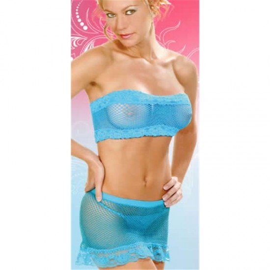 Conjunto Pollera, Bandó y Colaless de Red (Bailantera)