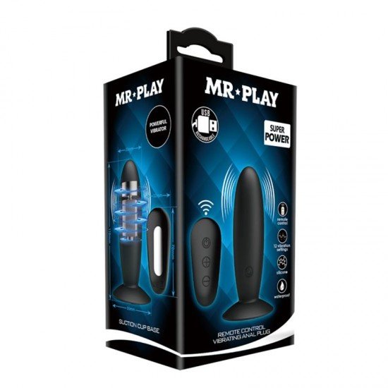 Plug Anal Recargable 12 Funciones Control Remoto Mr.Play