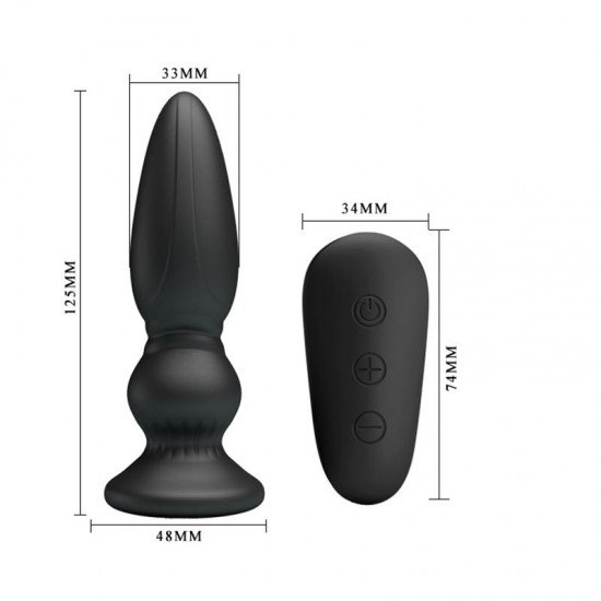 Plug Anal Recargable 12 Funciones Control Remoto Mr.Play
