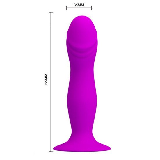 Consolador Silicona Con Sopapa 15,5 x 3,5 cm.