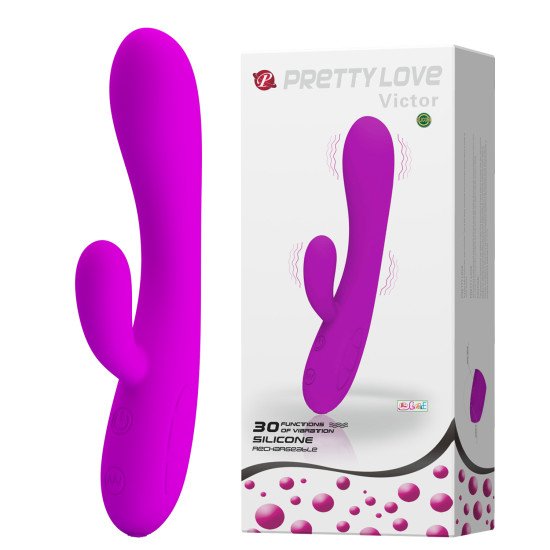 Vibrador con Estimulador de Clítoris 30 Funciones Victor Recargable