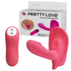 Estimulador de Punto G de Silicona con Control Remoto Fancy Clamshell