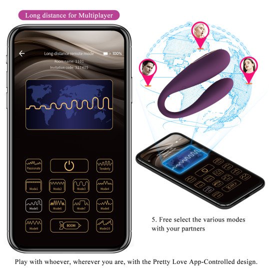 Vibrador Para Parejas August con Control Remoto Bluetooth