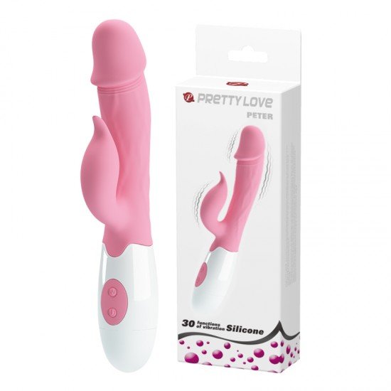 Vibrador con Conejo Estimulador de Clítoris 30 Funciones Peter