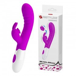 Vibrador con Conejo Estimulador de Clítoris 30 Funciones Cerberus