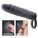 Extensión Para Pene 6 cm. Con Anillo Para Testículos Grey