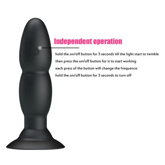 Vibrador Rotador Anal Silicona Recargable