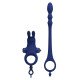 Anillo con Estimulador de Clítoris Bunny con Varita Anal Silicona 10 Funciones Blue