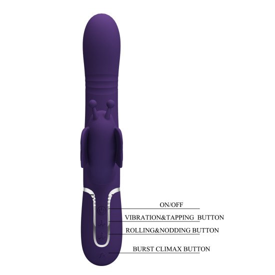 Vibrador con Estimulador de Clitoris Ridgely Purple