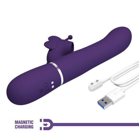 Vibrador con Estimulador de Clitoris Ridgely Purple