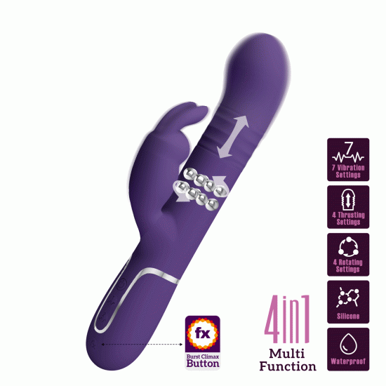 Vibrador Rotativo con Estimulador de Clitoris Coale