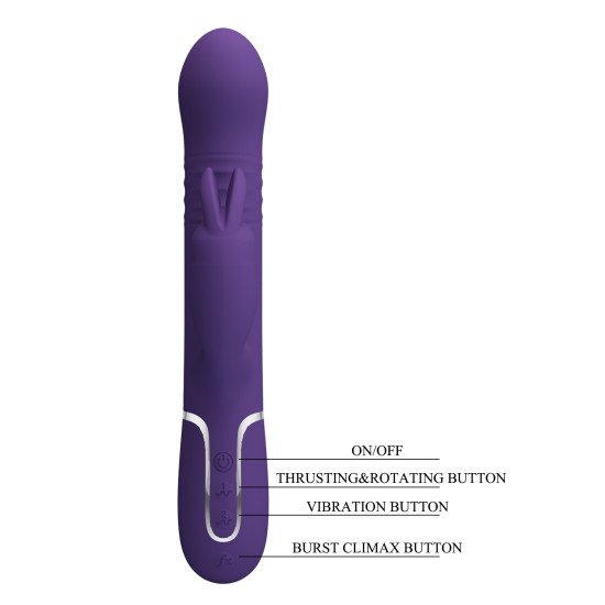 Vibrador Rotativo con Estimulador de Clitoris Coale