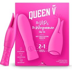 Estimulador de Clítoris 2 en 1 Queen V The VIP & The Wingwoman Slip On