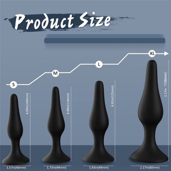 Set 4 Plug Anal Silicona