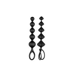 Set Dilatadores Anales Love Beads Set Of 2 Black