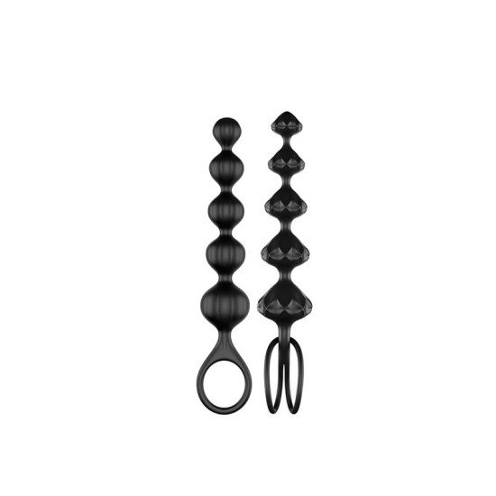 Set Dilatadores Anales Love Beads Set Of 2 Black