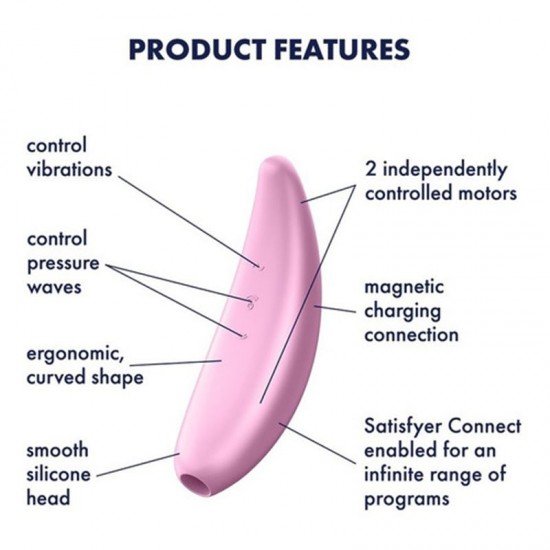 Vibrador Succionador Satisfyer Curvy 3+ Pink
