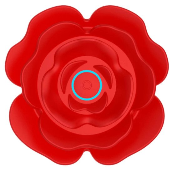 Red Rose Flower Butt Plug