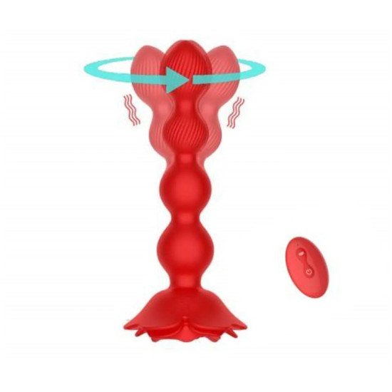 Red Rose Flower Butt Plug