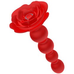 Red Rose Flower Butt Plug