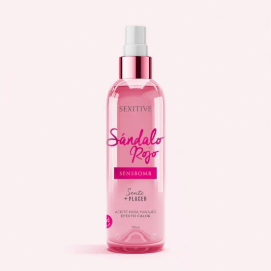 Aceite Para Masajes Sándalo Rojo Sensbomb Hot Sexitive