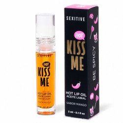 Brillo Labial KISS ME – HOT LIP OIL Efecto Calor | Sabor Mango