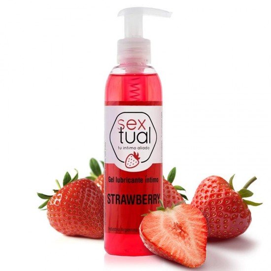 Gel Lubricante Sabor Frutilla Sextual 200 ml.