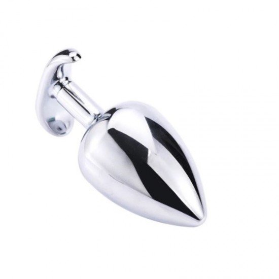 Plug Anal Large Metálico con Joya Tope T